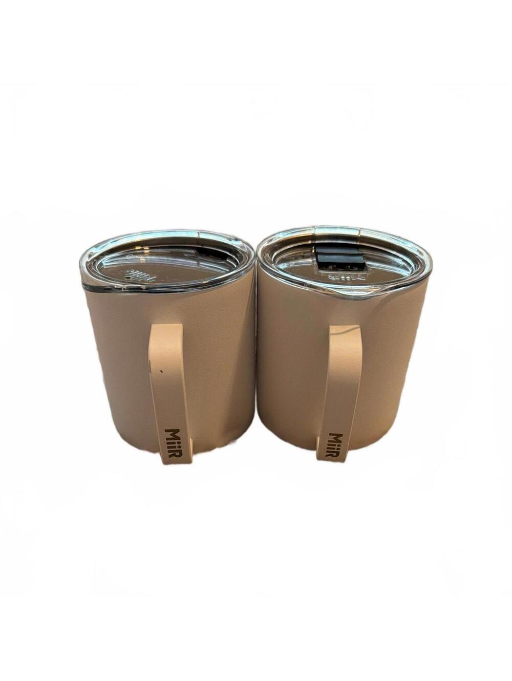 MiiR White Stainless Steel Coffee Mug Set with Lids Lot of 2